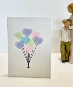 Glowing Heart Balloons Card