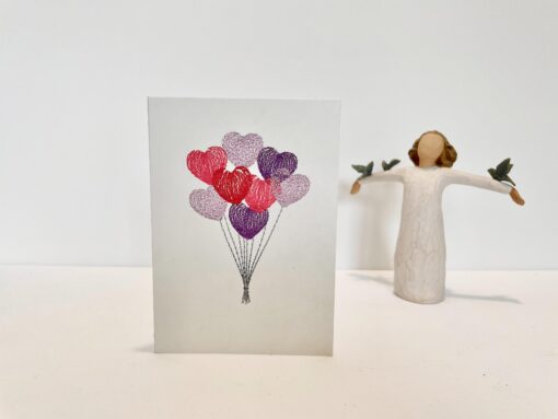 Pink Purple Balloons Card