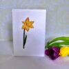 Daffodil Flower Embroidered Card