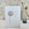 Dandelion Flower Embroidered Card