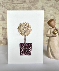 Lime Tree Embroidered Card