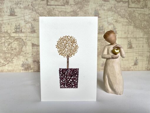 Lime Tree Embroidered Card