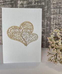 Entwined Hearts Embroidered Card