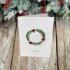 Christmas Wreath Embroidered Card